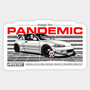 EG6 PANDEMIC - PAPAYA STREETART Sticker